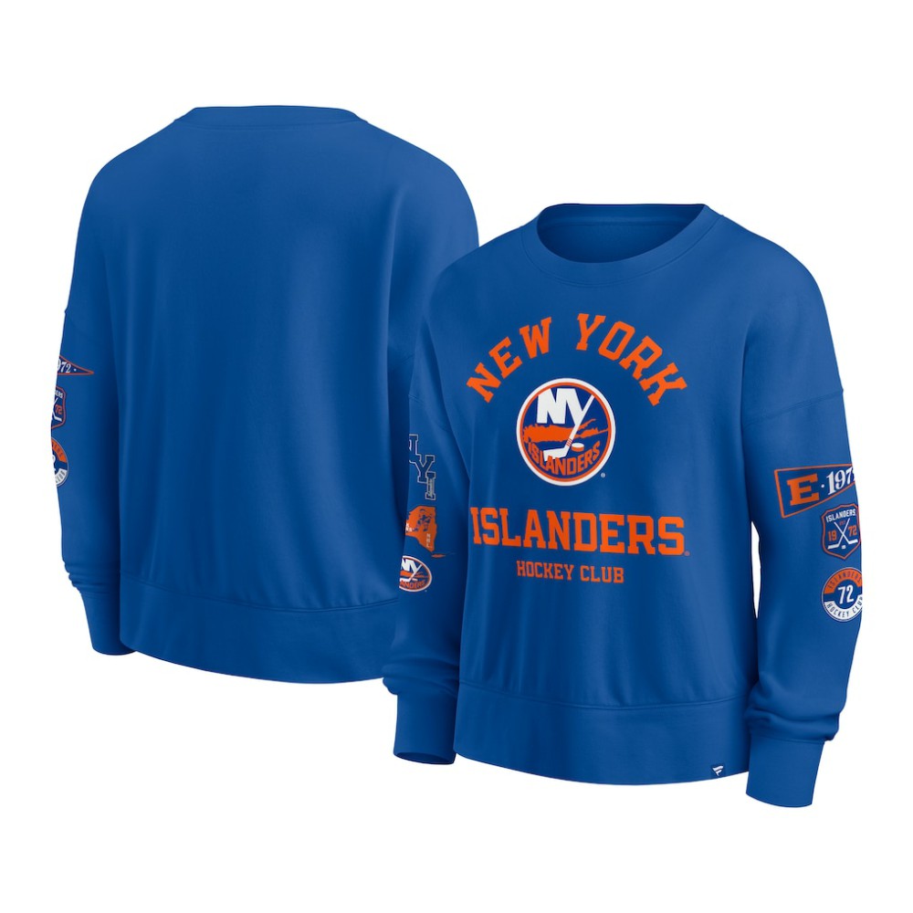 New York Islanders Fanatics Women's Go Team Pullover Sweatshirt Royal