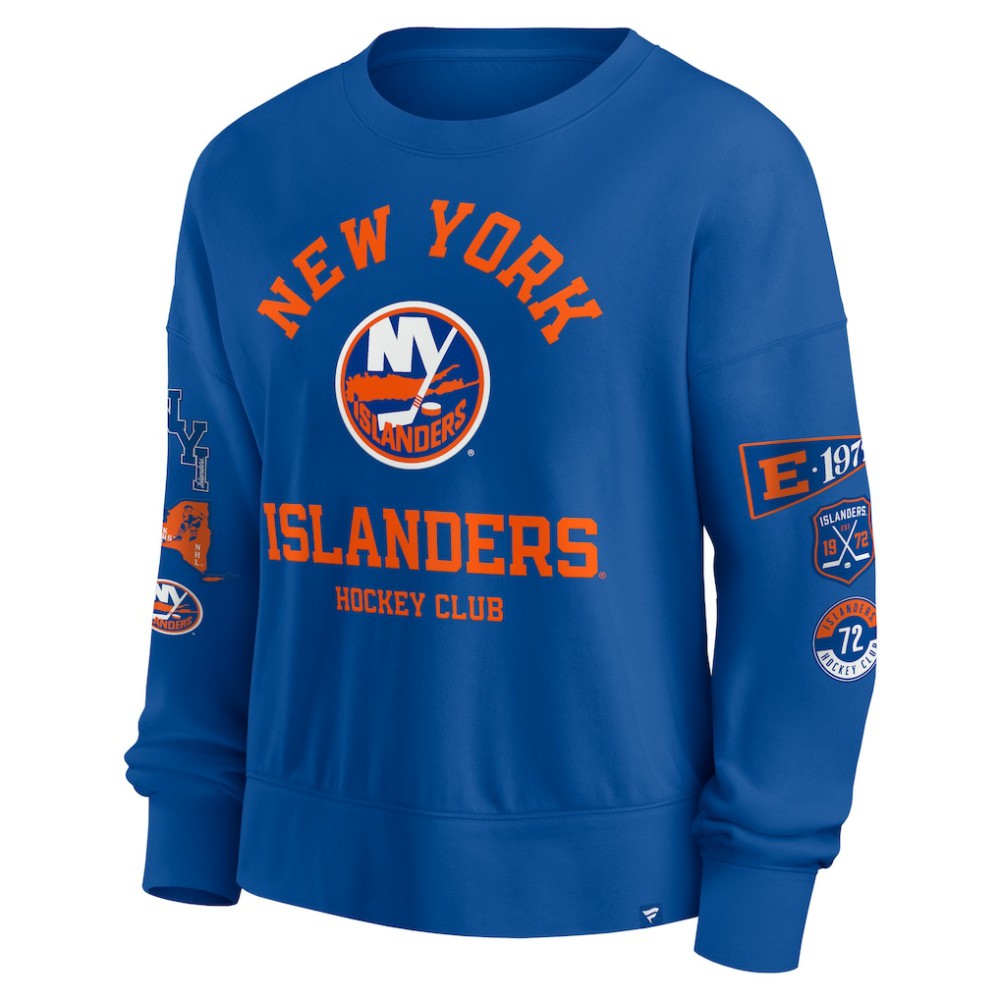 New York Islanders Fanatics Women's Go Team Pullover Sweatshirt Royal