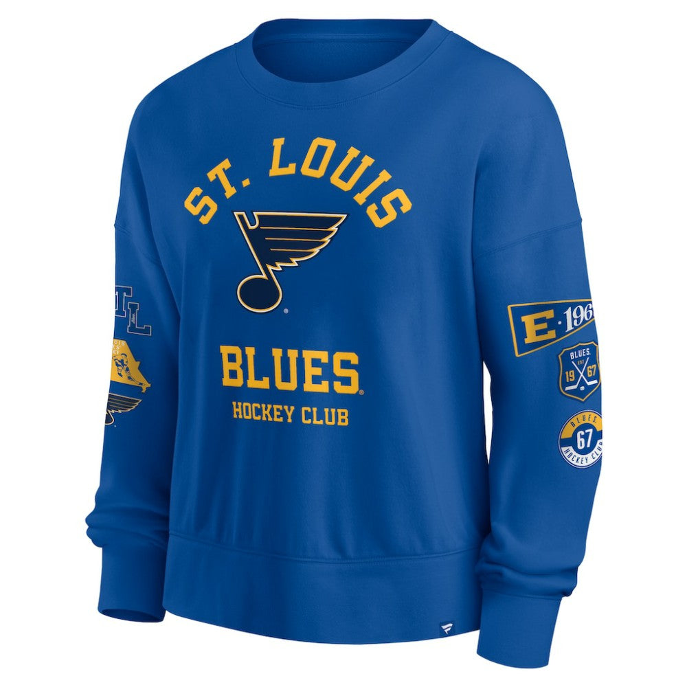 St. Louis Blues Fanatics Women's Go Team Pullover Sweatshirt Blue