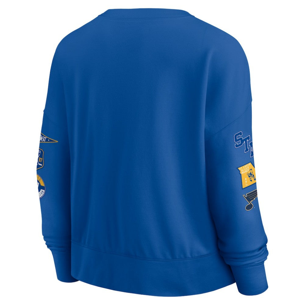 St. Louis Blues Fanatics Women's Go Team Pullover Sweatshirt Blue