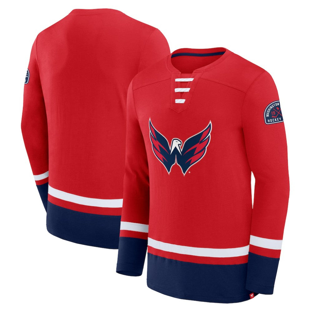 Washington Capitals Fanatics High Point Long Sleeve T-Shirt Red