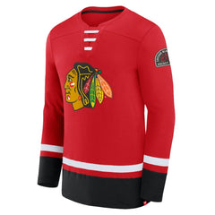 Chicago Blackhawks Fanatics High Point Long Sleeve T-Shirt Red