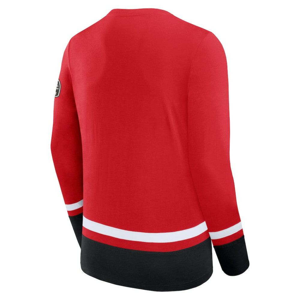 Chicago Blackhawks Fanatics High Point Long Sleeve T-Shirt Red