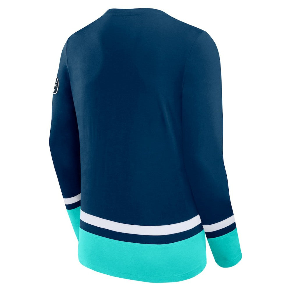 Seattle Kraken Fanatics High Point Long Sleeve T-Shirt Deep Sea Blue