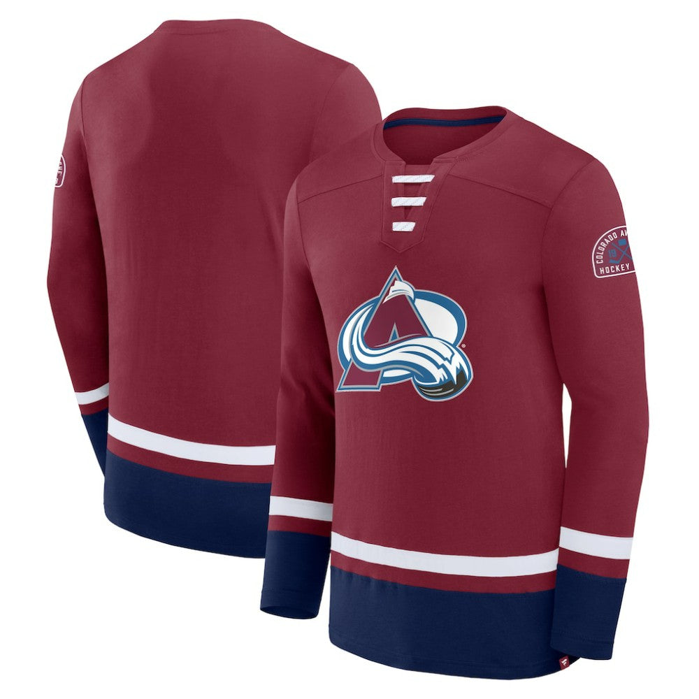 Colorado Avalanche Fanatics High Point Long Sleeve T-Shirt Burgundy
