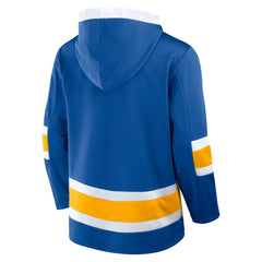 St. Louis Blues Fanatics Inside Line Fleece Pullover Hoodie- Blue