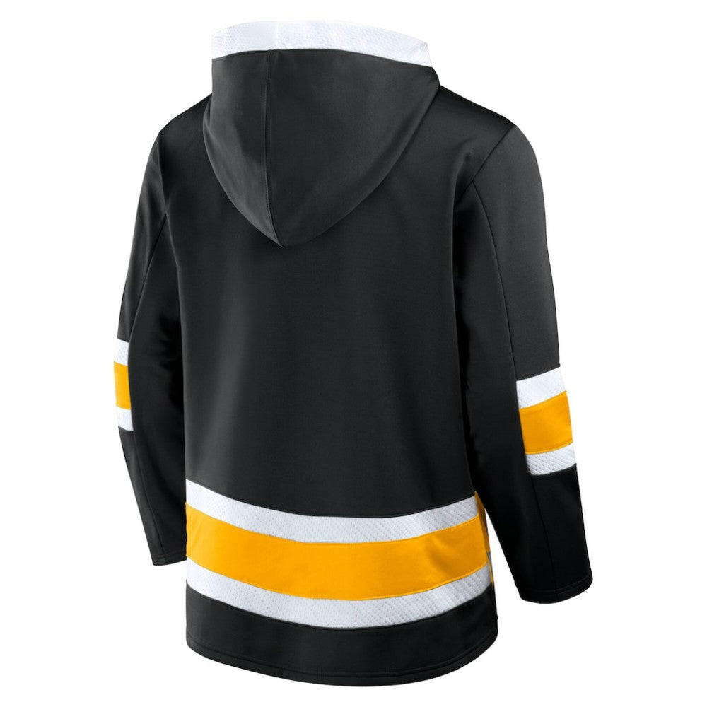 Boston Bruins Fanatics Inside Line Fleece Pullover Hoodie- Black