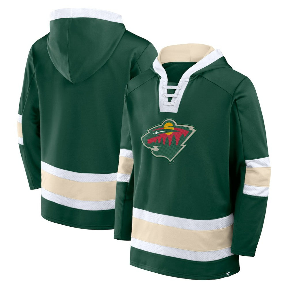 Minnesota Wild Fanatics Inside Line Fleece Pullover Hoodie- Green
