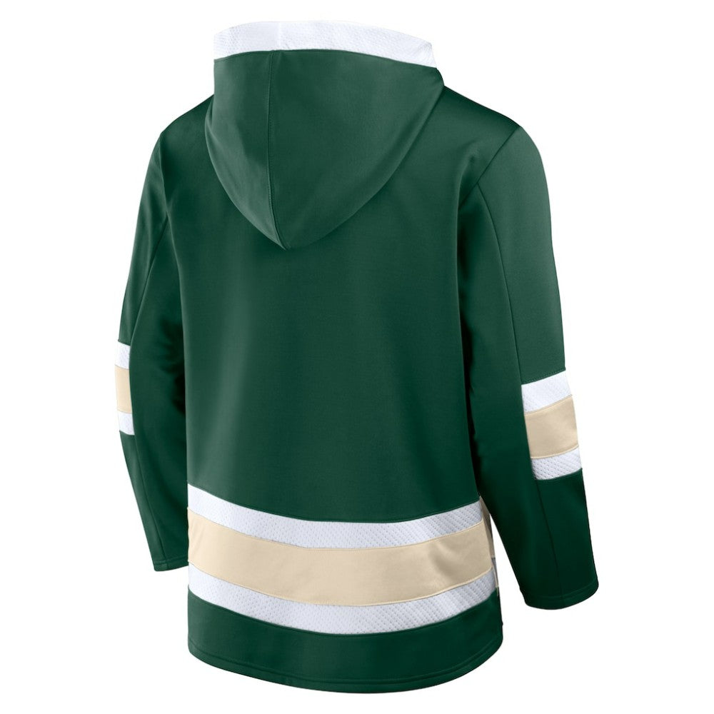 Minnesota Wild Fanatics Inside Line Fleece Pullover Hoodie- Green