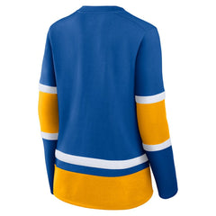 St. Louis Blues Fanatics Women's Prime Time Lace-Up Long Sleeve T-Shirt Blue