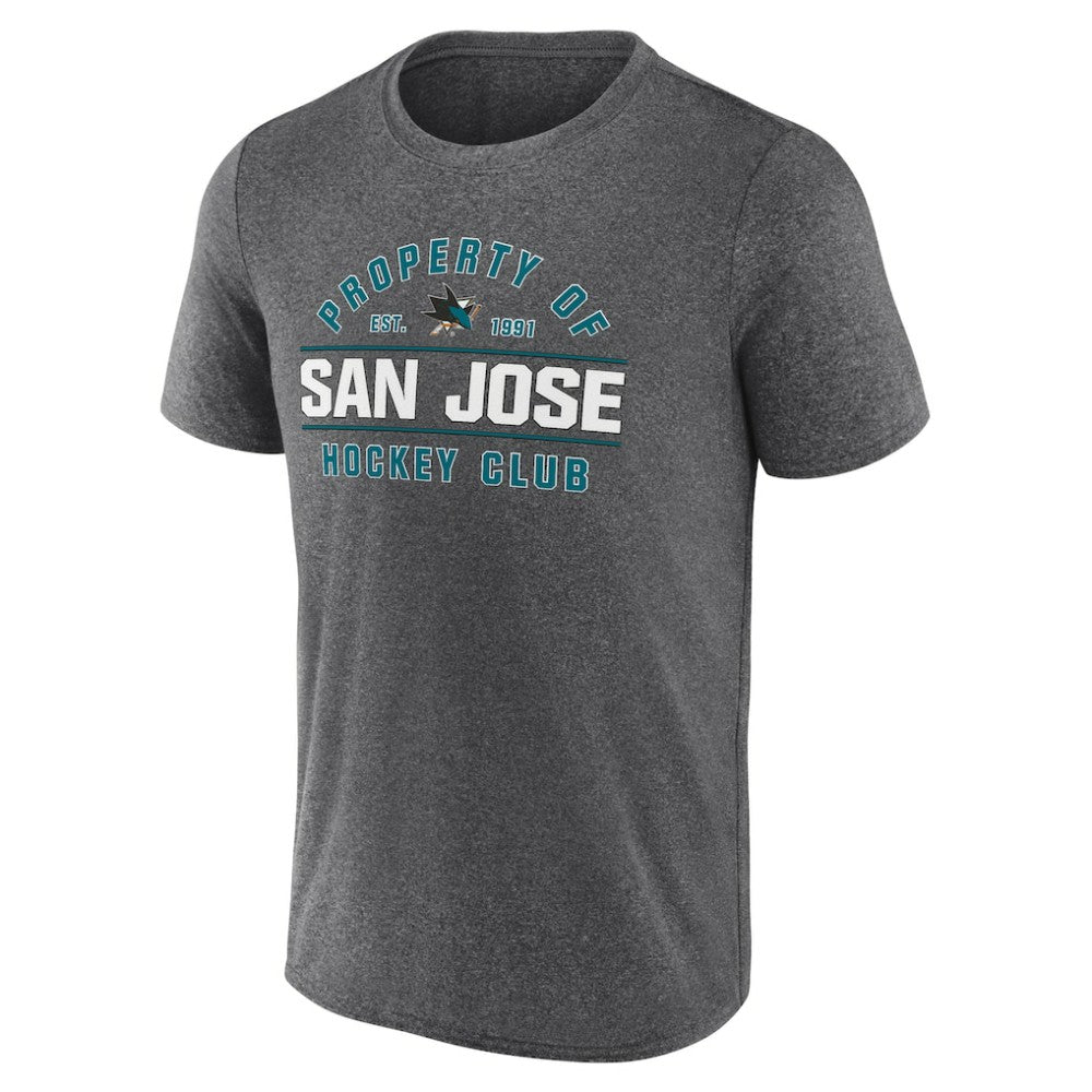 San Jose Sharks Fanatics Property Of T-Shirt Heather Charcoal