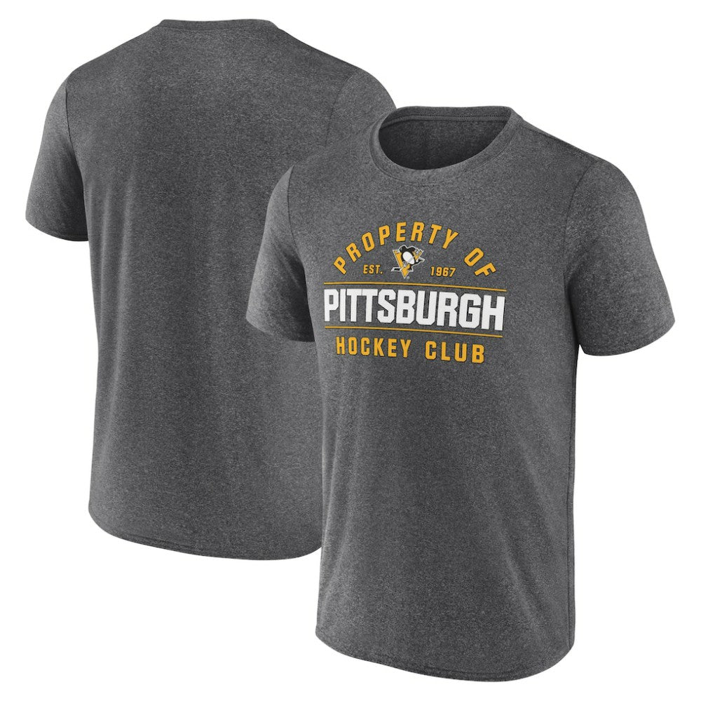 Pittsburgh Penguins Fanatics Property Of T-Shirt Heather Charcoal