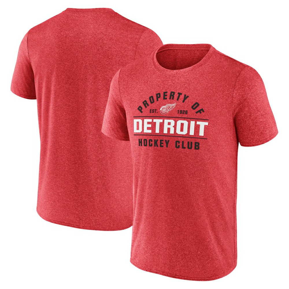 Detroit Red Wings Fanatics Property Of T-Shirt Heather Red