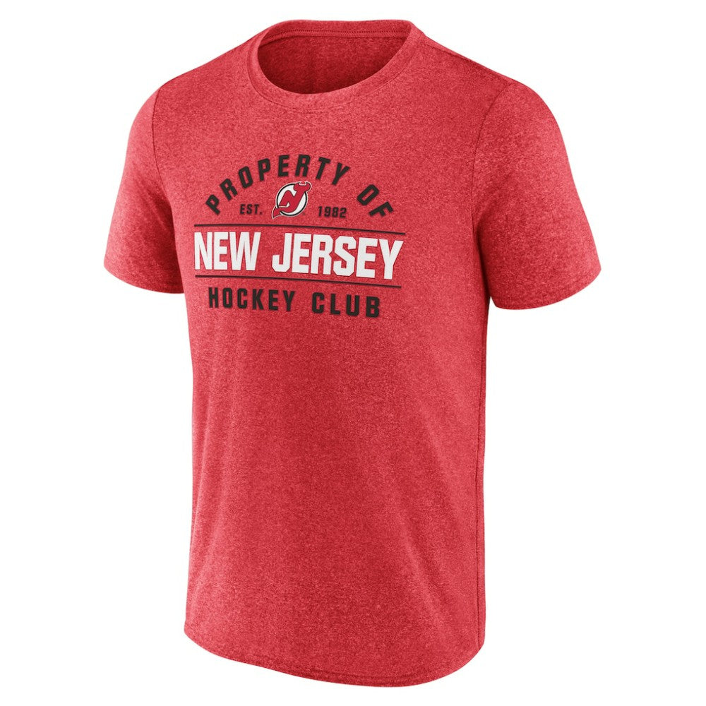 New Jersey Devils Fanatics Property Of T-Shirt Heather Red