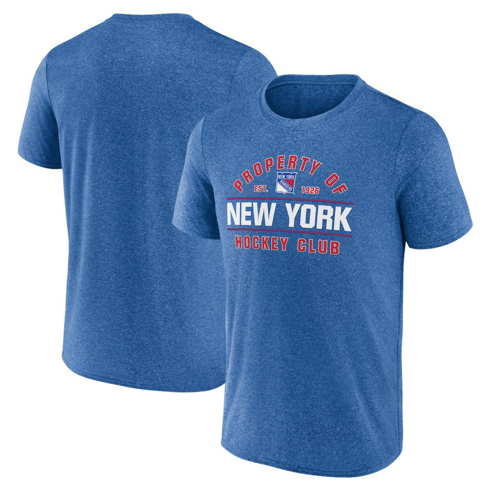 New York Rangers Fanatics Property Of T-Shirt Heather Blue
