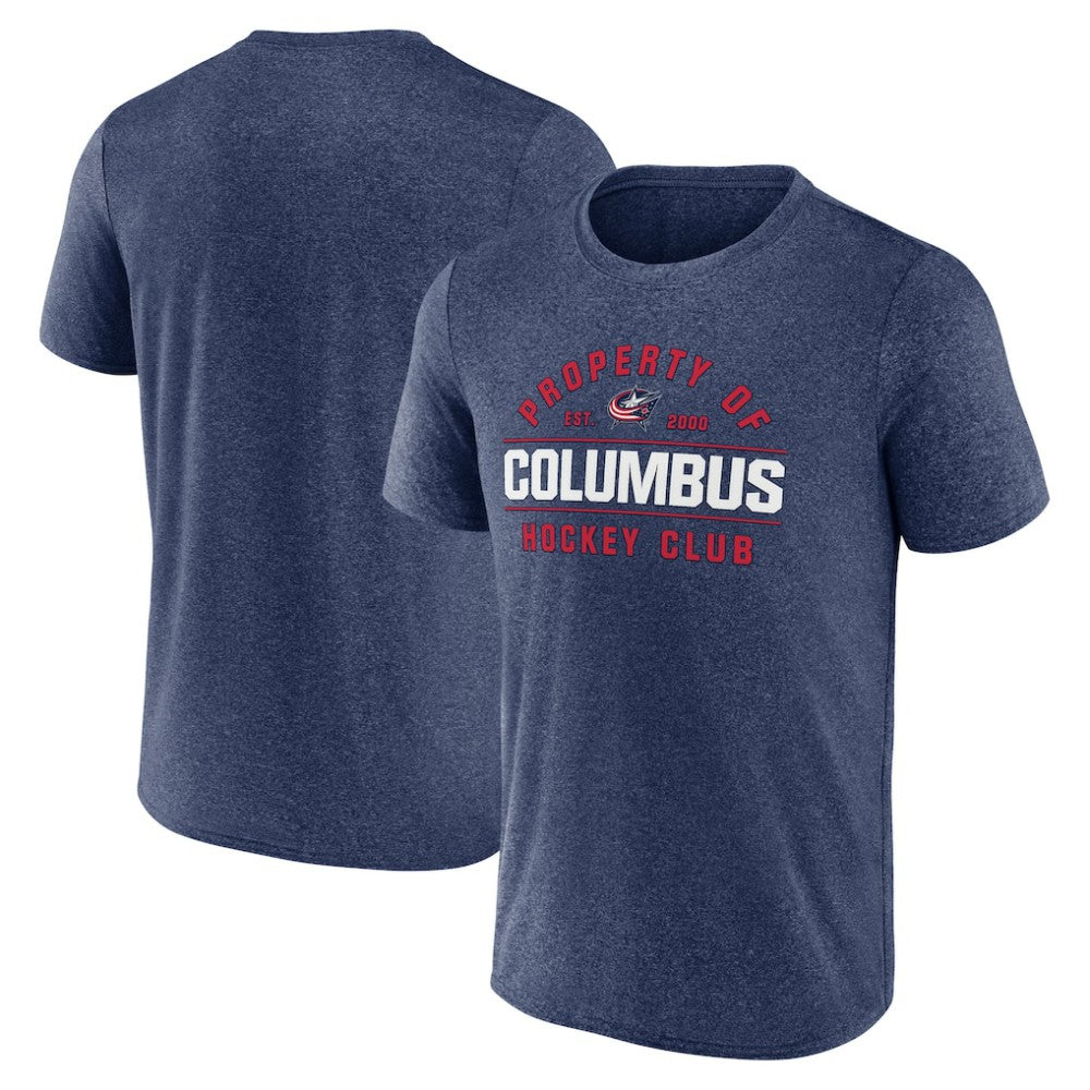 Columbus Blue Jackets Fanatics Property Of T-Shirt Heather Navy