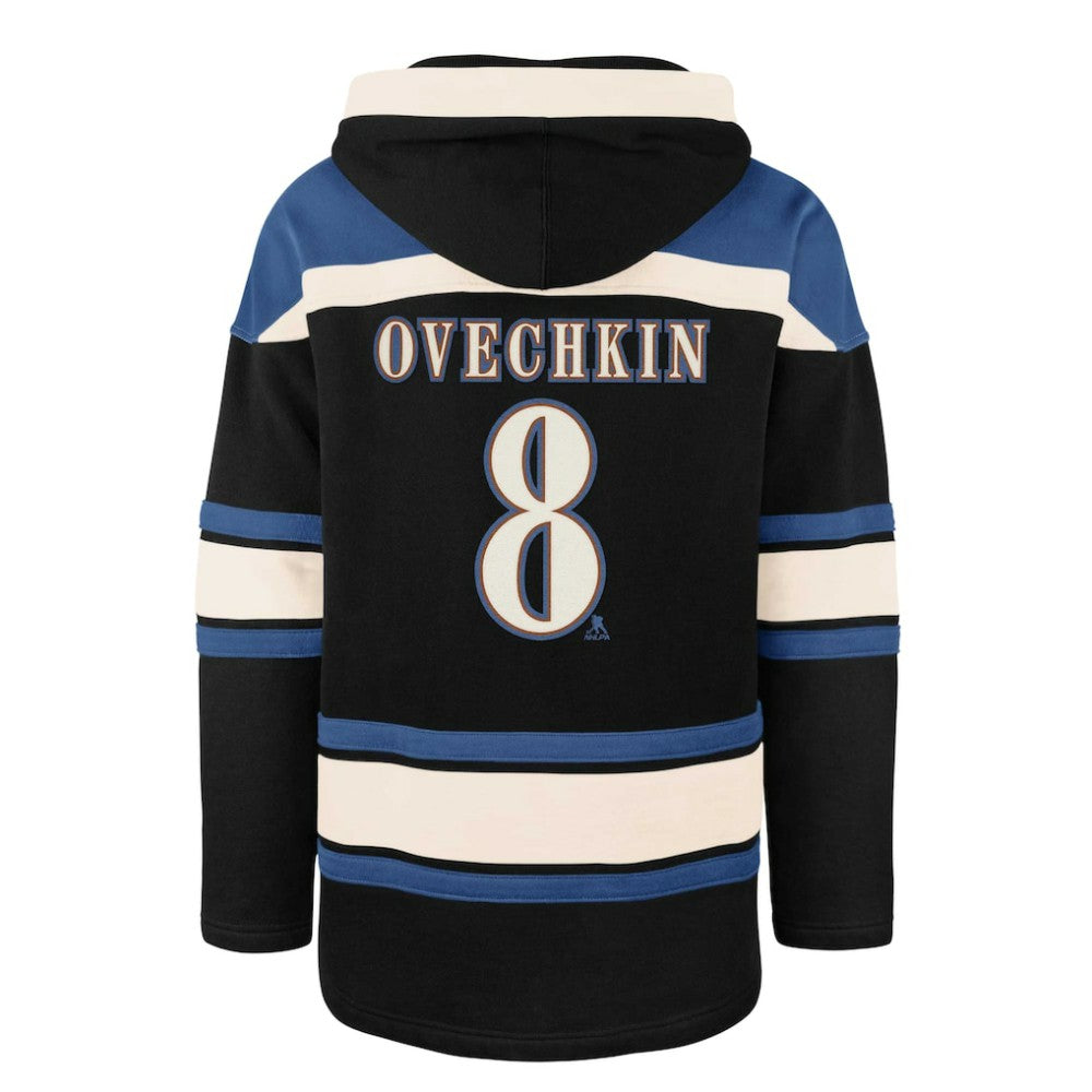 Alexander Ovechkin Washington Capitals '47 Player Name & Number Lacer Pullover Hoodie Black