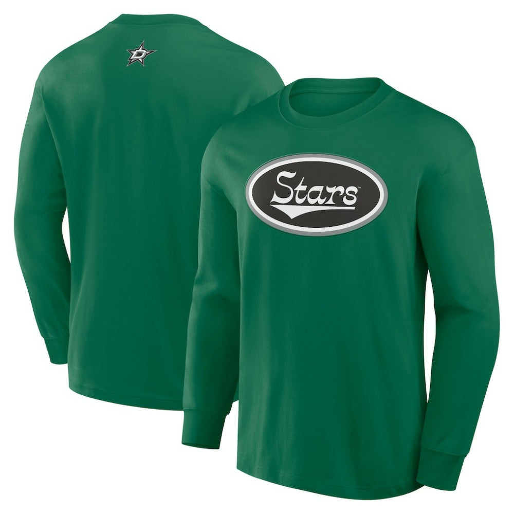 Dallas Stars Fanatics Rewind Long Sleeve T-Shirt Kelly Green