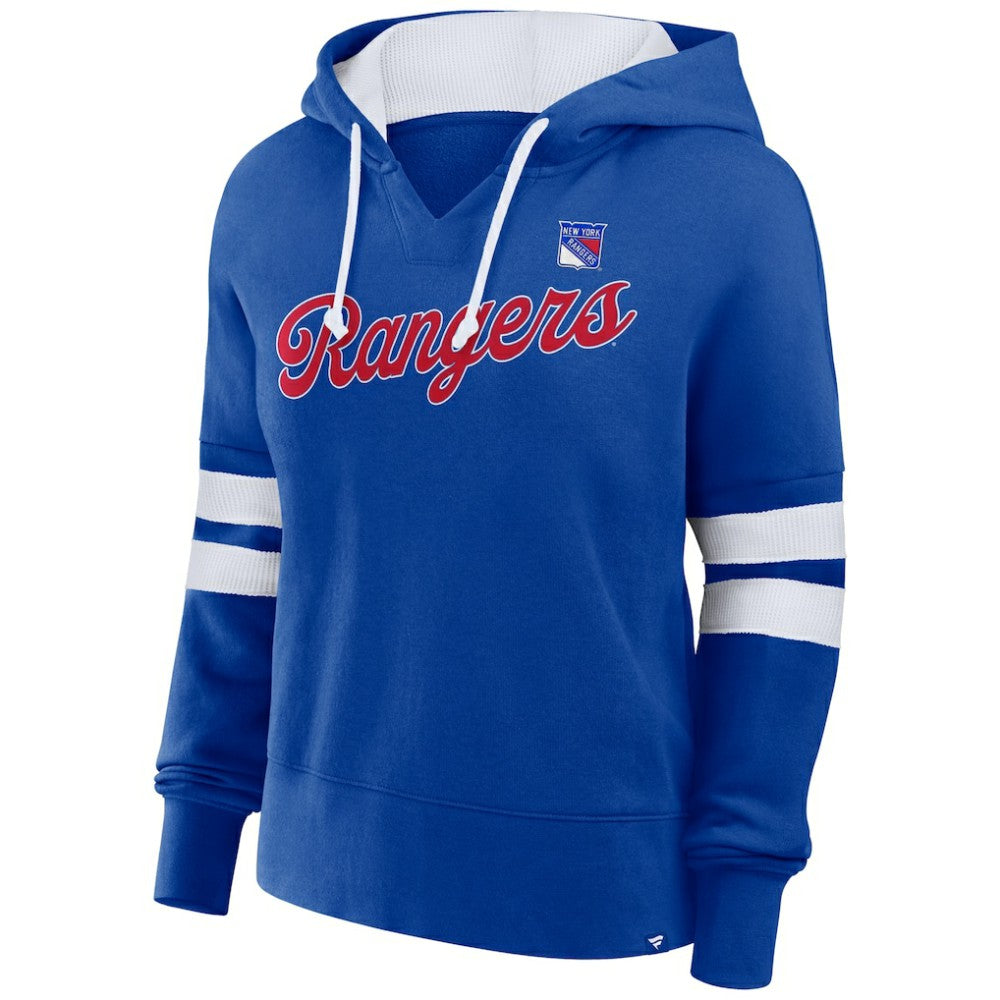 New York Rangers Fanatics Women's Oversized Seize Pullover Hoodie Blue