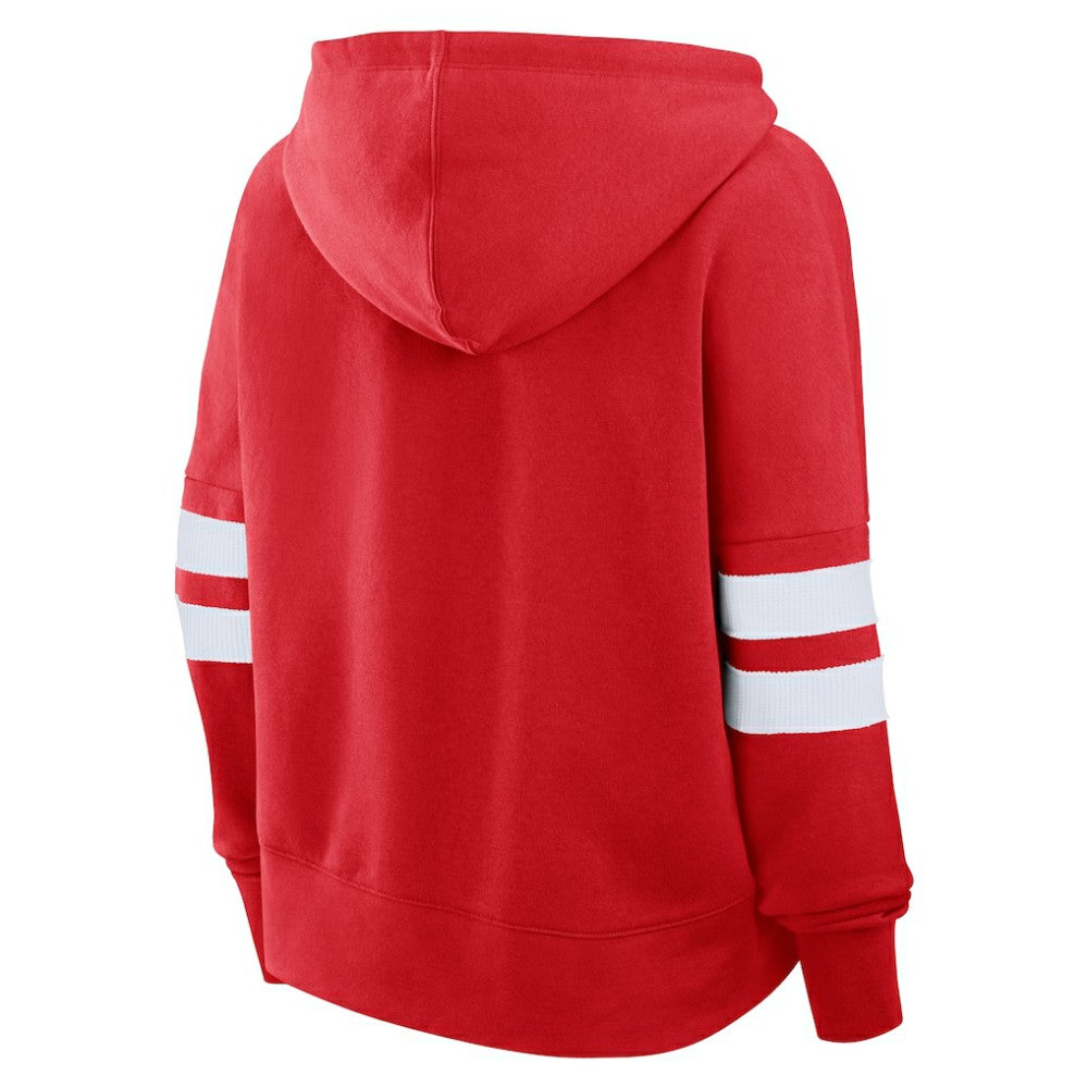 Chicago Blackhawks Fanatics Women's Oversized Seize Pullover Hoodie Red