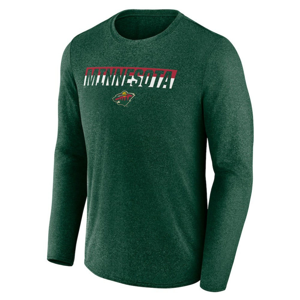 Minnesota Wild Fanatics Transition Long Sleeve T-Shirt Heather Green