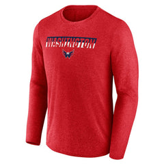 Washington Capitals Fanatics Transition Long Sleeve T-Shirt Heather Red