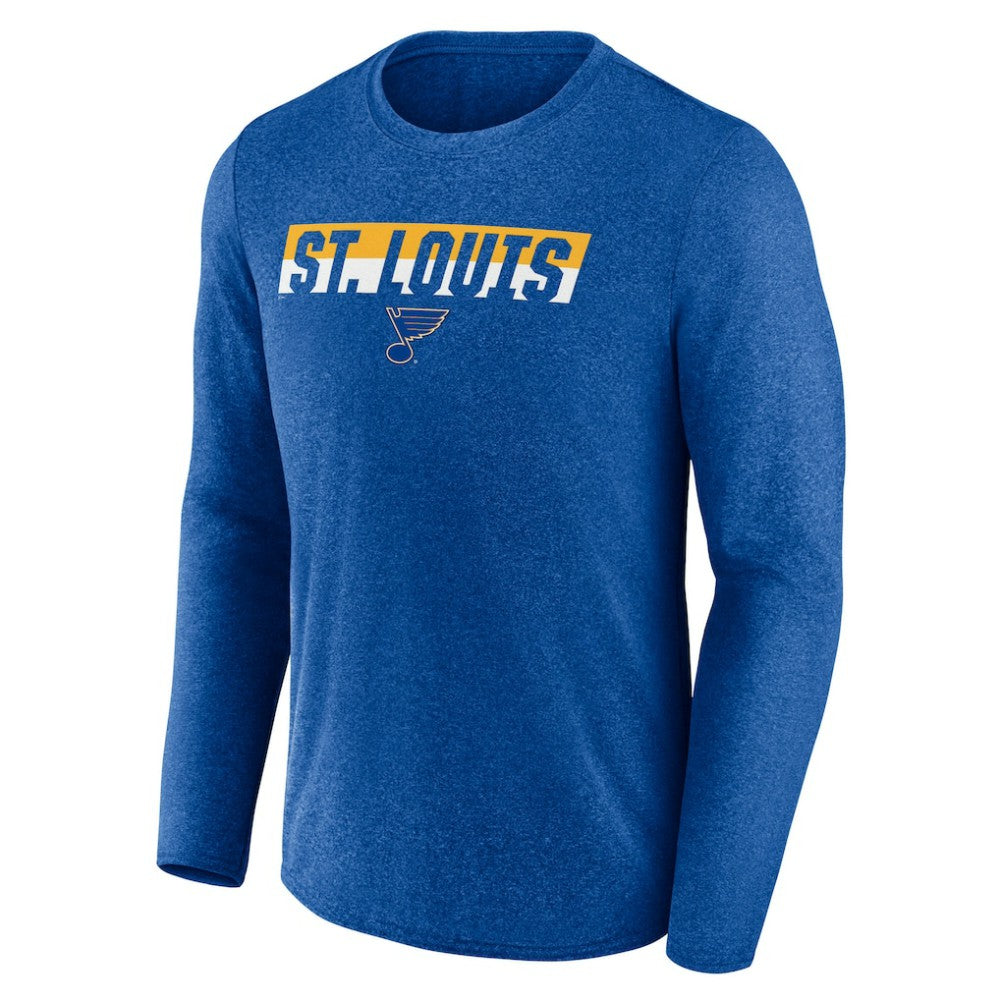St. Louis Blues Fanatics Transition Long Sleeve T-Shirt Heather Blue