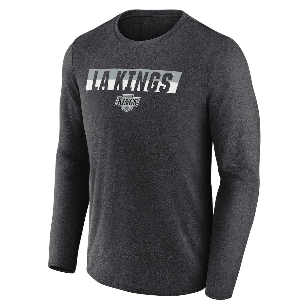 Los Angeles Kings Fanatics Transition Long Sleeve T-Shirt Heather Charcoal