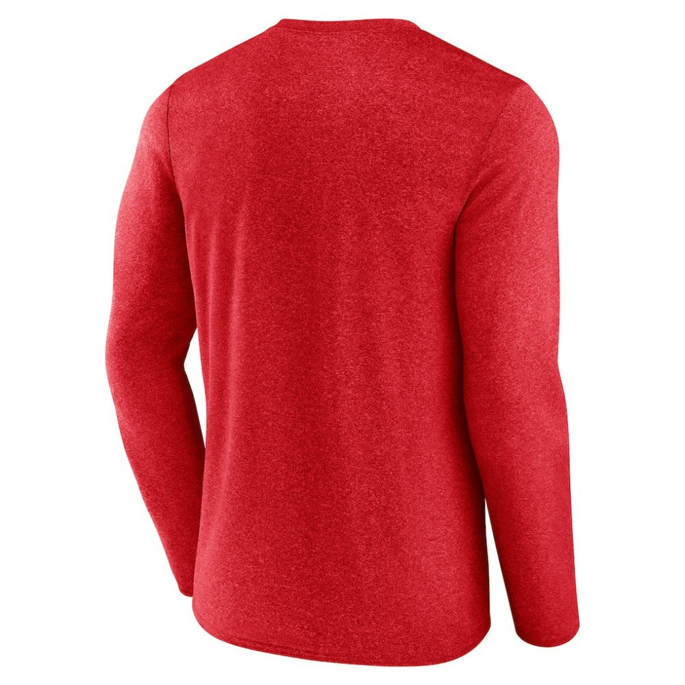 Chicago Blackhawks Fanatics Transition Long Sleeve T-Shirt Heather Red