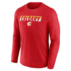 Calgary Flames Fanatics Transition Long Sleeve T-Shirt Heather Red
