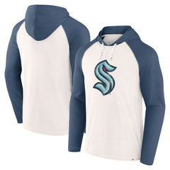 Seattle Kraken Fanatics Vintage Winger Pullover Hoodie White