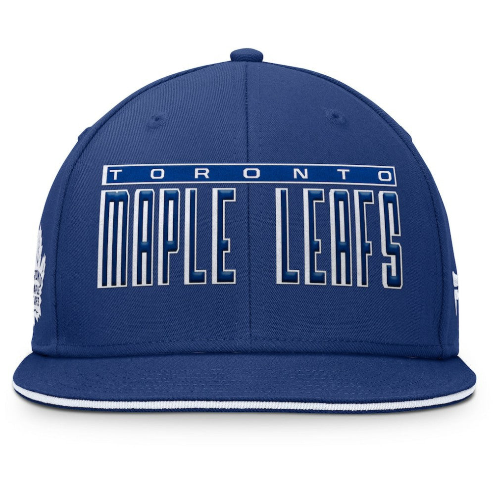 Toronto Maple Leafs Fanatics Fundamental Gino Stack Snapback Hat Blue