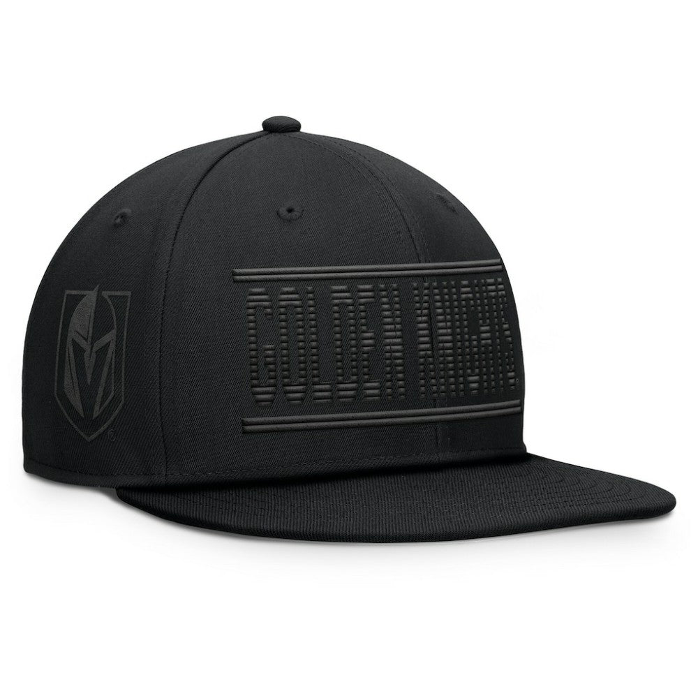 Vegas Golden Knights Fanatics Heritage Ice Time Wordmark Fitted Hat Black