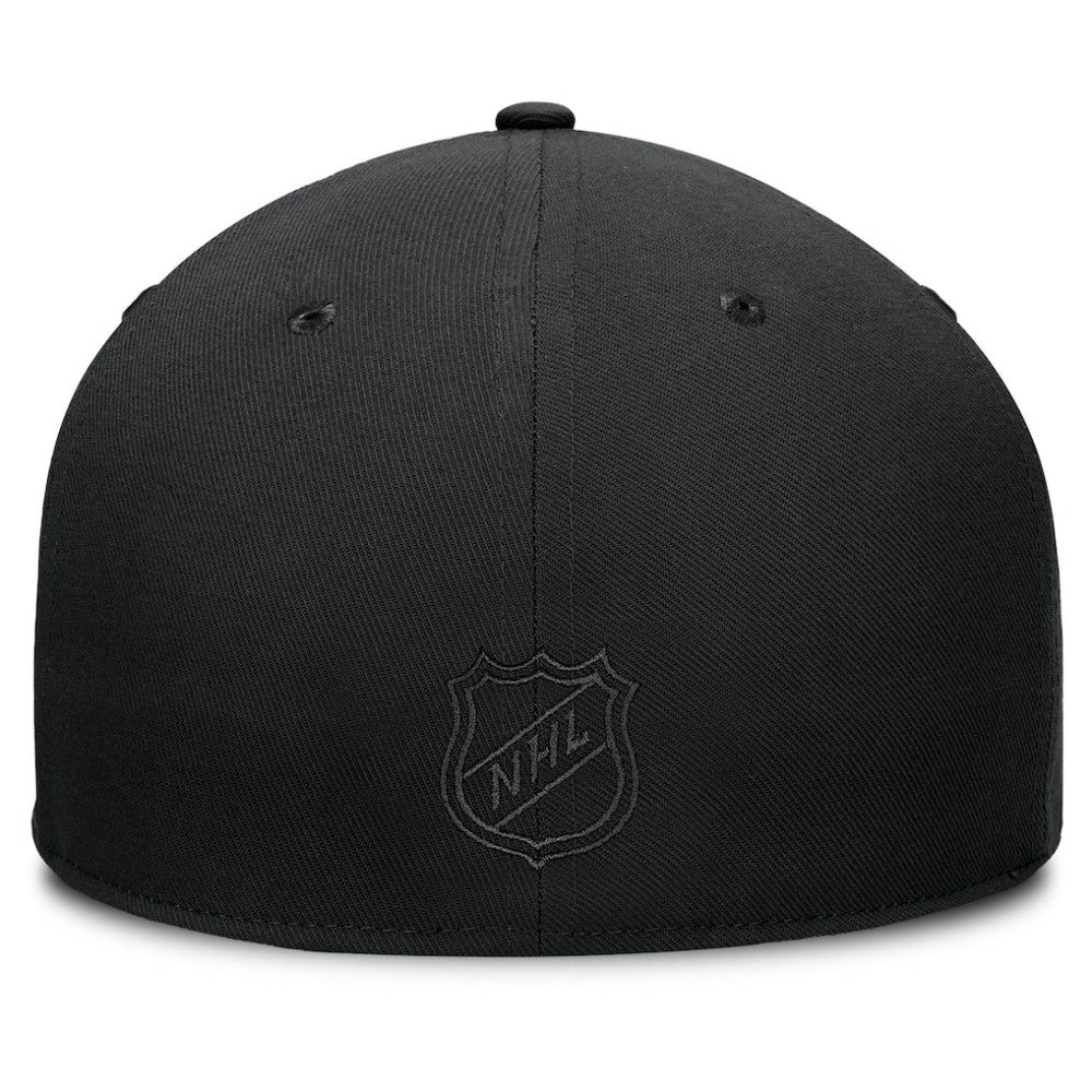 Vegas Golden Knights Fanatics Heritage Ice Time Wordmark Fitted Hat Black
