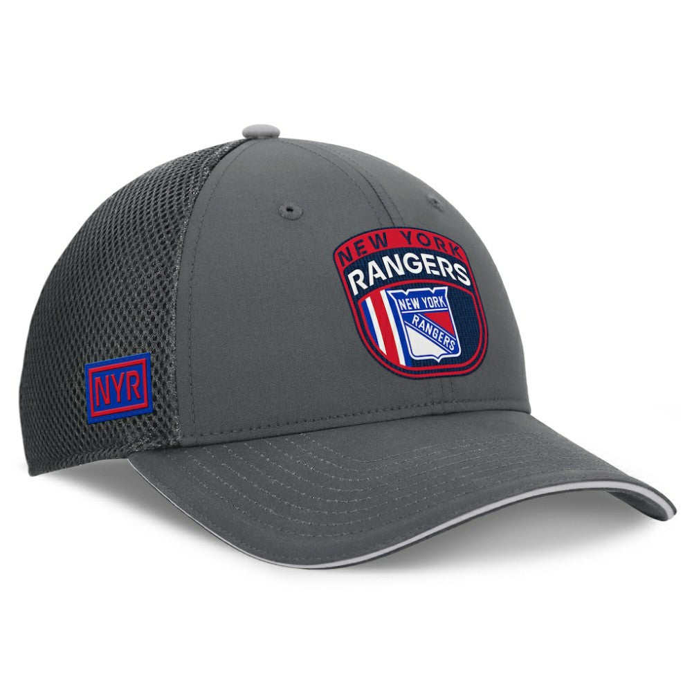 New York Rangers Fanatics Authentic Pro Home Ice Trucker Adjustable Hat Gray