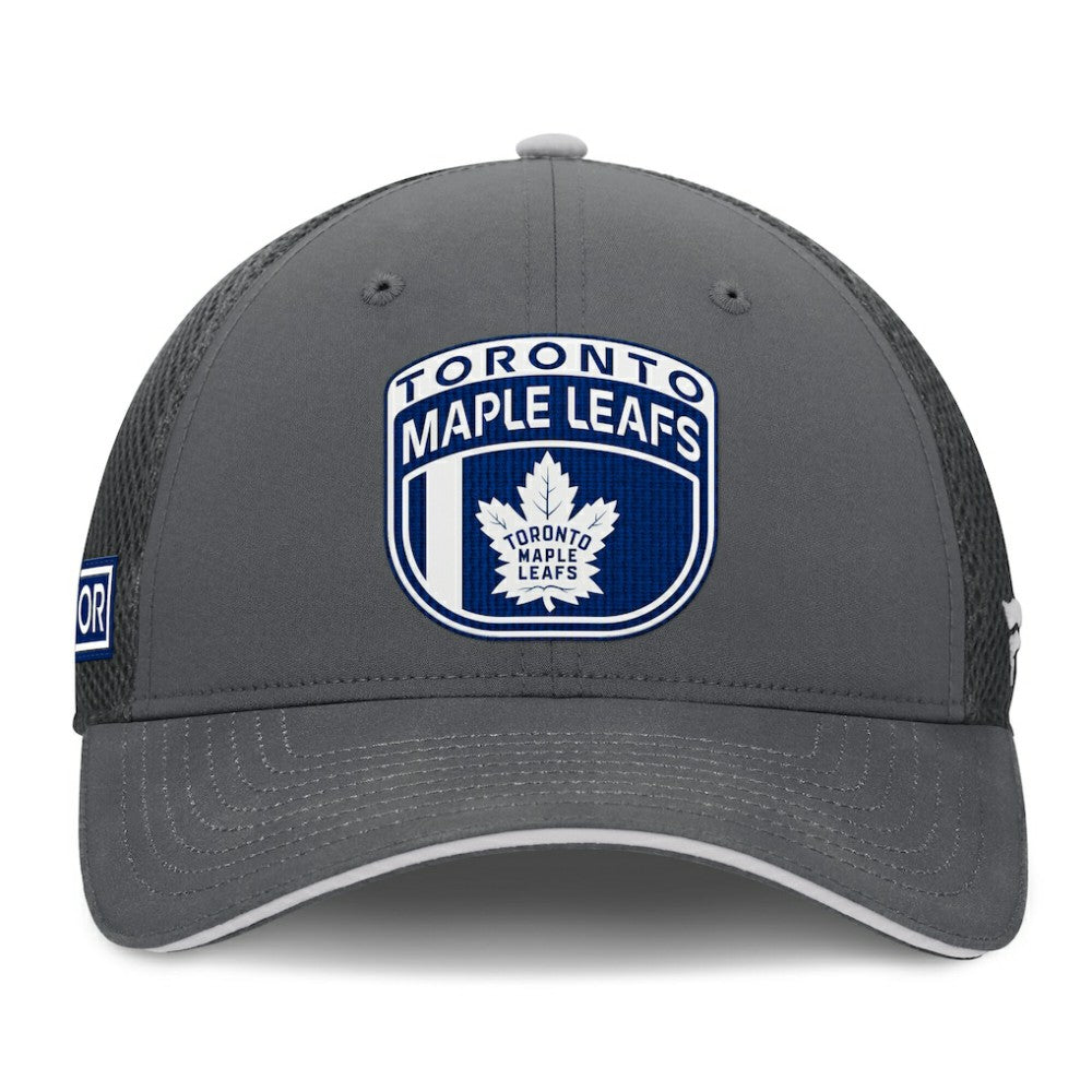 Toronto Maple Leafs Fanatics Authentic Pro Home Ice Trucker Adjustable Hat Gray