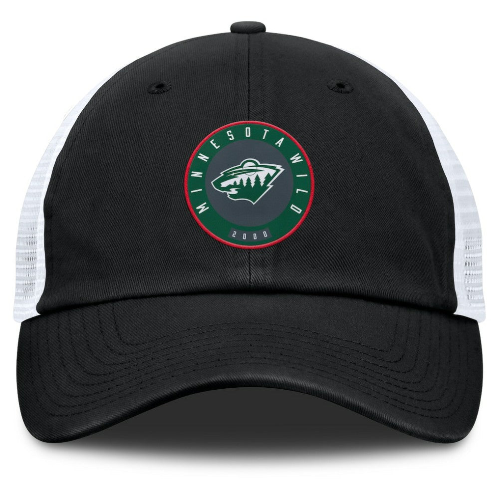 Minnesota Wild Fanatics Averie Trucker Adjustable Hat Black/Gray