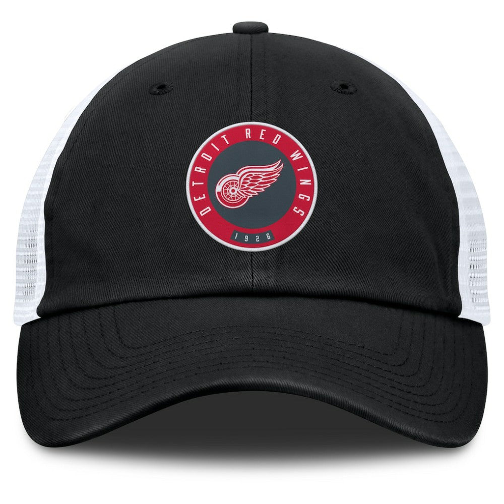 Detroit Red Wings Fanatics Averie Trucker Adjustable Hat Black/Gray