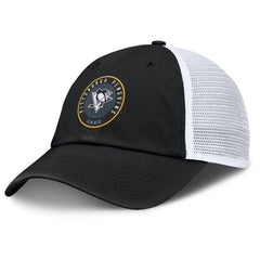 Pittsburgh Penguins Fanatics Averie Trucker Adjustable Hat Black/White