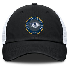 Nashville Predators Fanatics Averie Trucker Adjustable Hat Black/White
