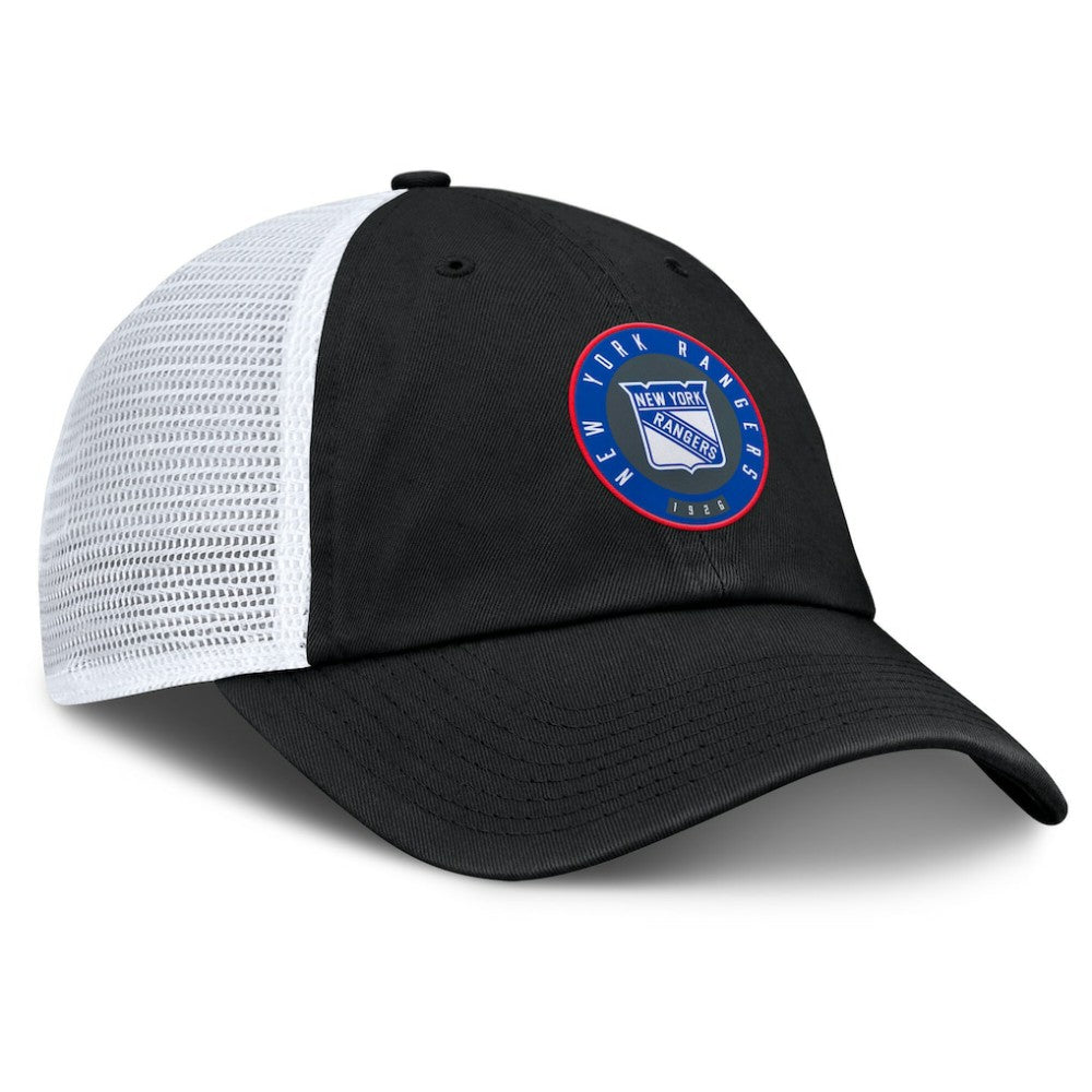 New York Rangers Fanatics Averie Trucker Adjustable Hat Black/Gray