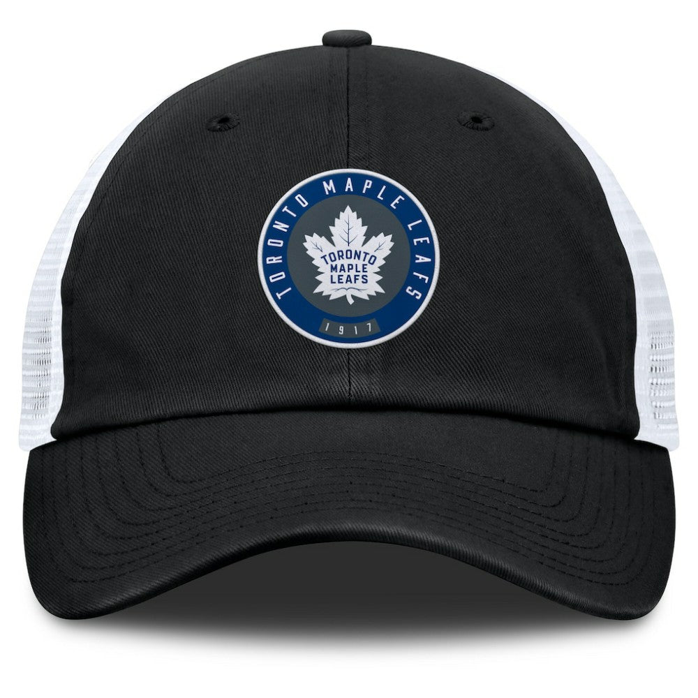 Toronto Maple Leafs Fanatics Averie Trucker Adjustable Hat Black/Gray