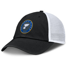 St. Louis Blues Fanatics Averie Trucker Adjustable Hat Black/White