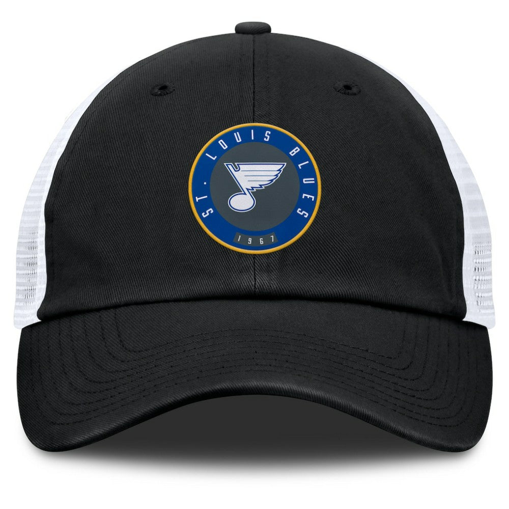St. Louis Blues Fanatics Averie Trucker Adjustable Hat Black/White