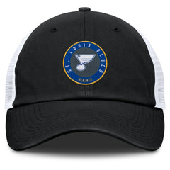 St. Louis Blues Fanatics Averie Trucker Adjustable Hat Black/White