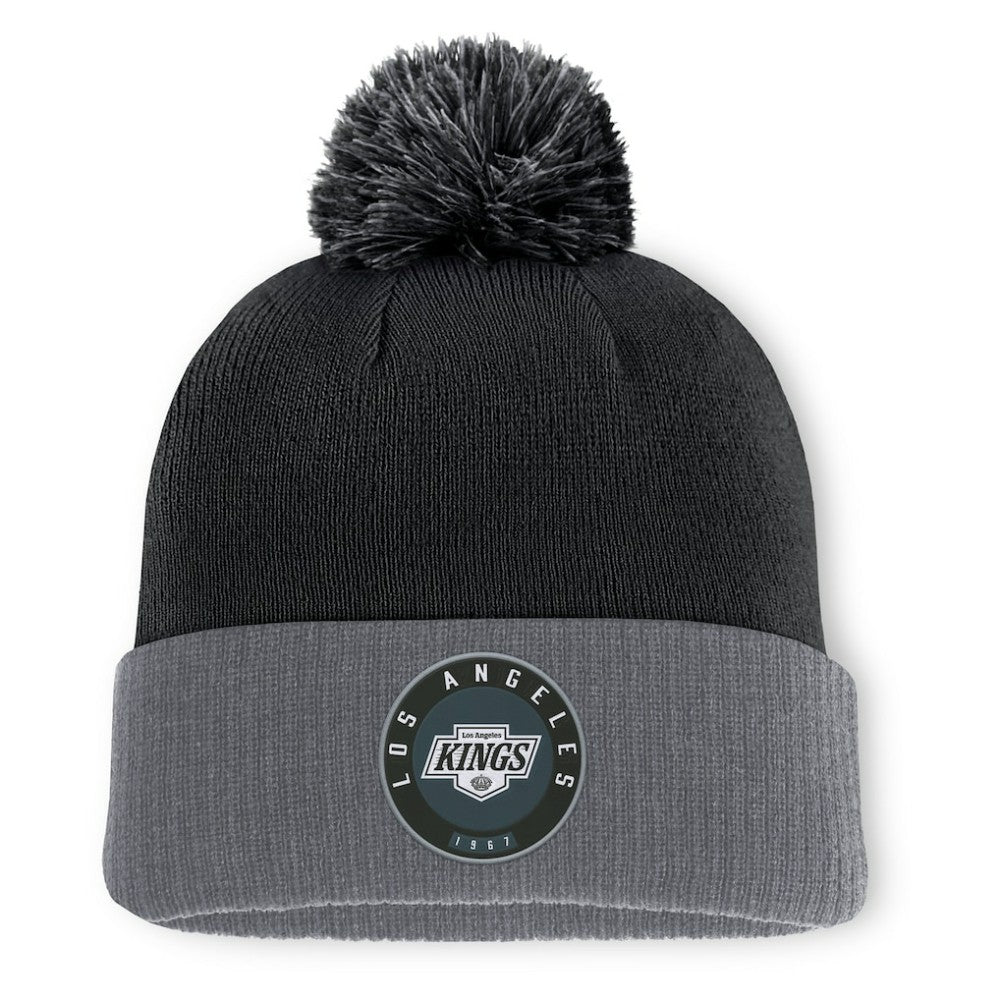 Los Angeles Kings Fanatics Aspyn Cuffed Knit Hat with Pom Black