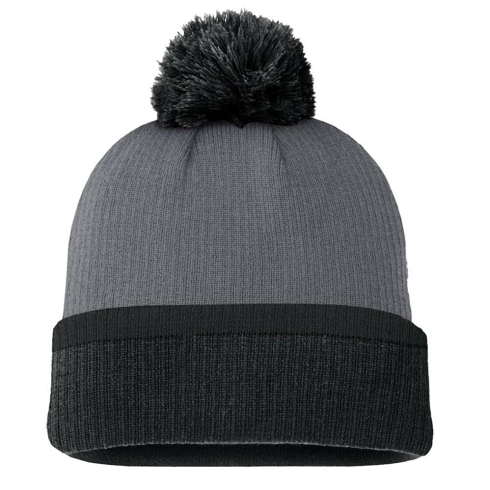Pittsburgh Penguins Fanatics Women's Cuffed Knit Hat with Pom Charcoal