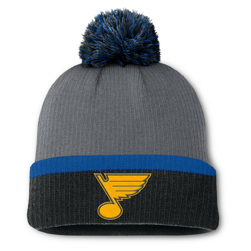 St. Louis Blues Fanatics Women's Cuffed Knit Hat with Pom Charcoal