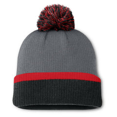 Chicago Blackhawks Fanatics Women's Cuffed Knit Hat with Pom Charcoal