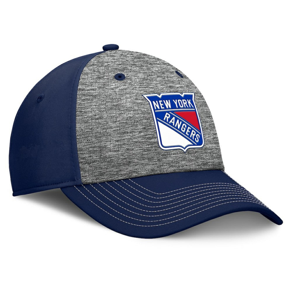 New York Rangers Fanatics Fundamental Top Shelf 2-Tone Flex Hat Gray/Navy